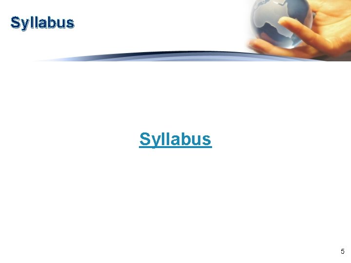 Syllabus 5 