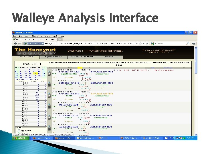 Walleye Analysis Interface 