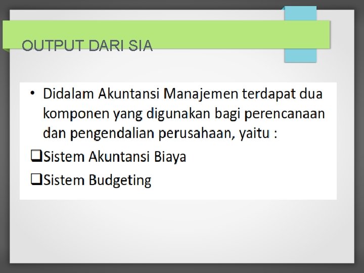 OUTPUT DARI SIA 