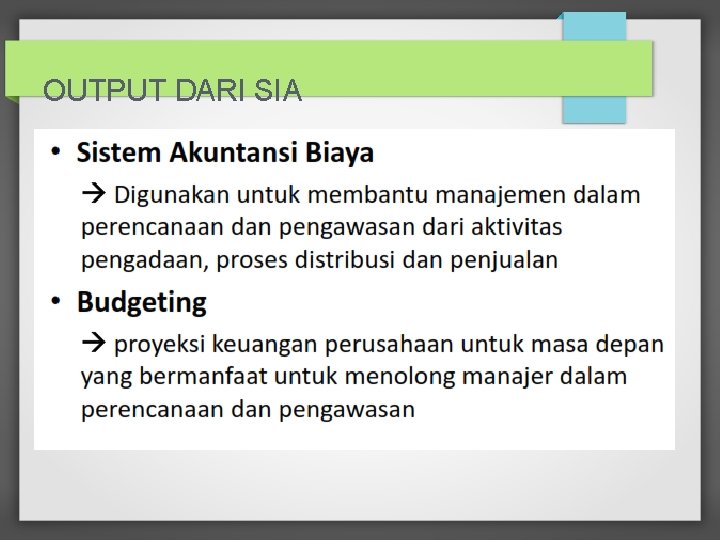 OUTPUT DARI SIA 