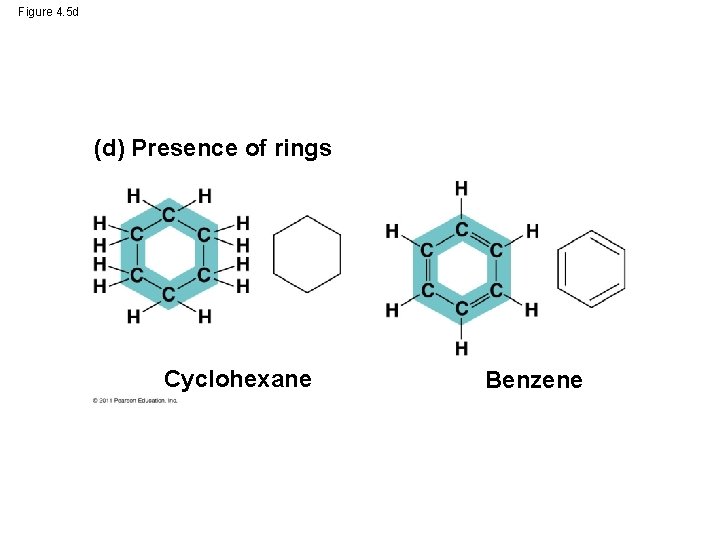Figure 4. 5 d (d) Presence of rings Cyclohexane Benzene Figure 4. 5 d (d) Presence of rings Cyclohexane Benzene