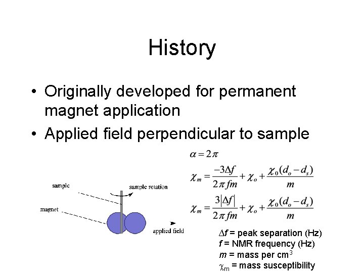 History • Originally developed for permanent magnet application • Applied field perpendicular to sample