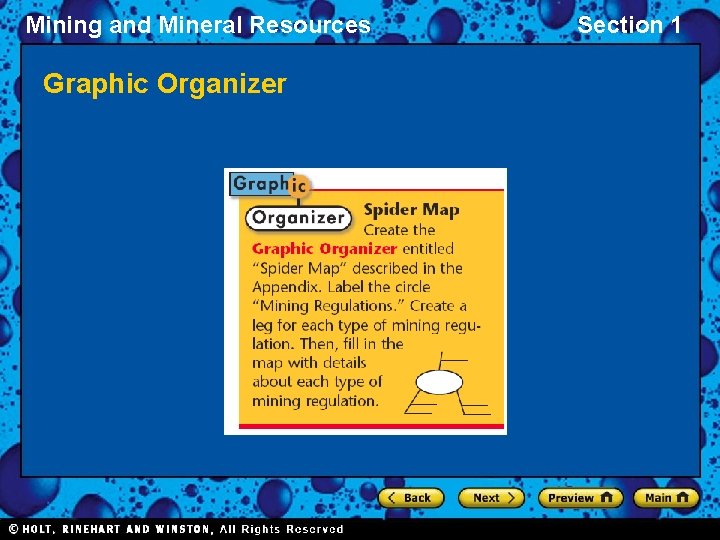 Mining and Mineral Resources Graphic Organizer Section 1 