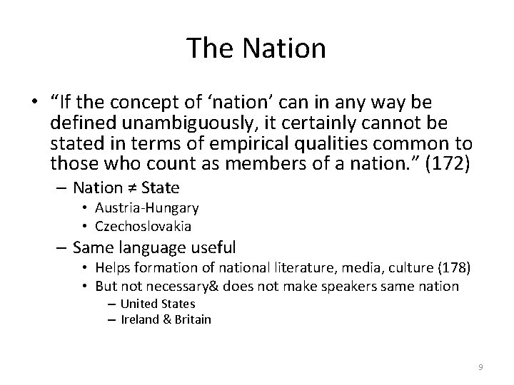 The Nation • “If the concept of ‘nation’ can in any way be defined