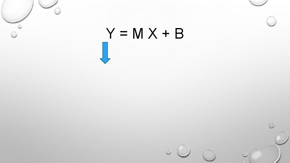 Y = M X + B 