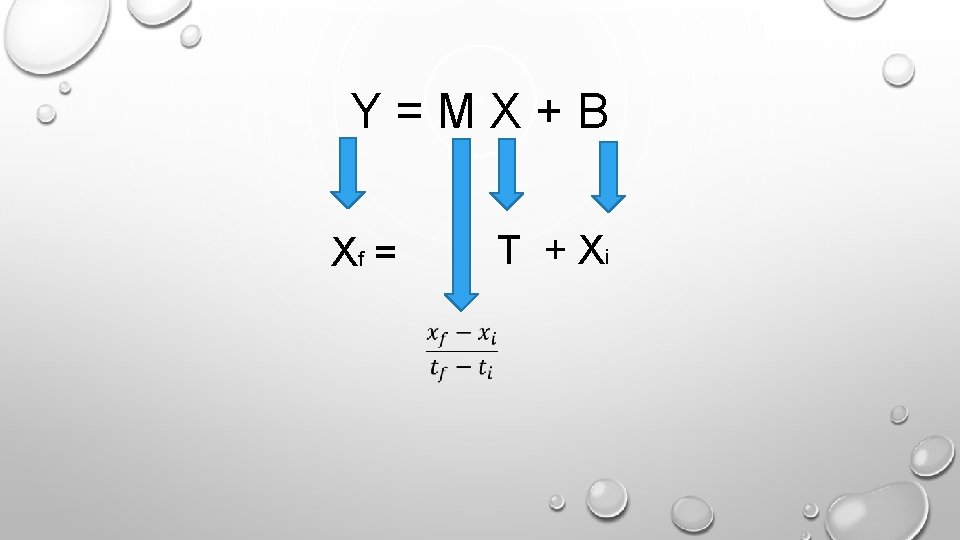 Y = M X + B T + Xi Xf = 