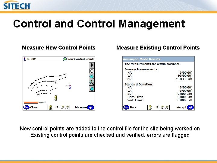 Control and Control Management Measure New Control Points Measure Existing Control Points New control