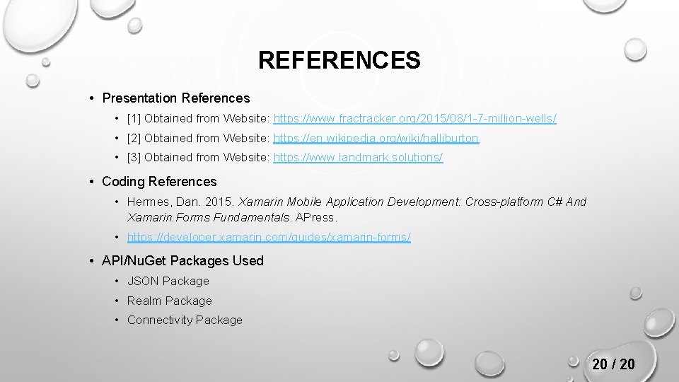 REFERENCES • Presentation References • [1] Obtained from Website: https: //www. fractracker. org/2015/08/1 -7