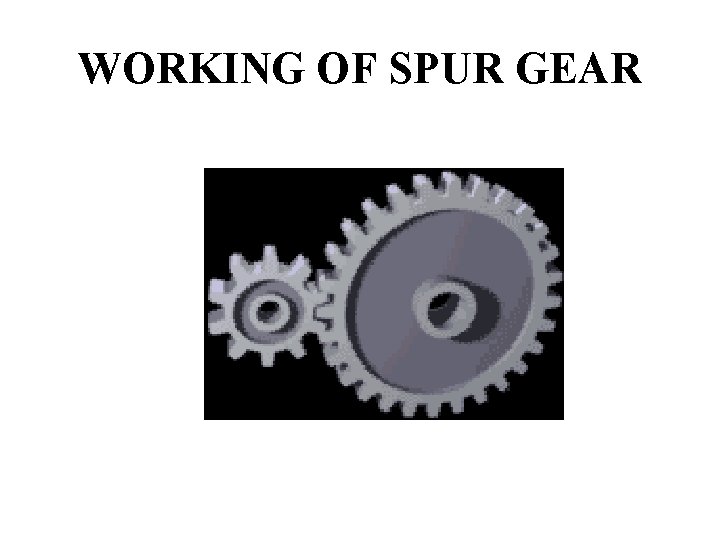 WORKING OF SPUR GEAR 