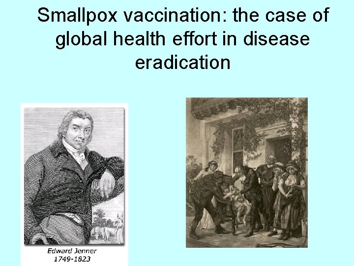 Smallpox vaccination: the case of global health effort in disease eradication 