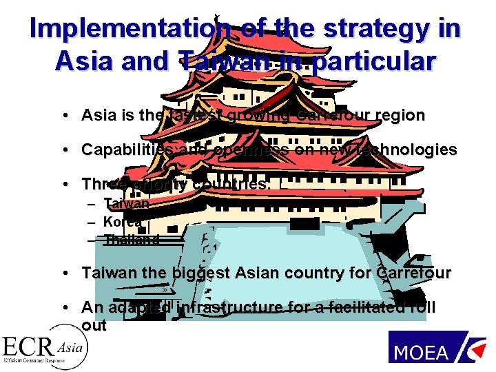 Implementation of the strategy in Asia and Taiwan in particular • Asia is the