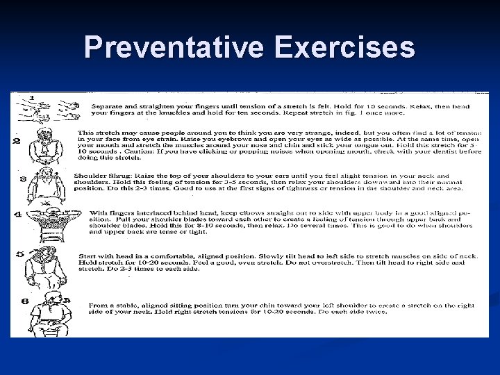 Preventative Exercises 