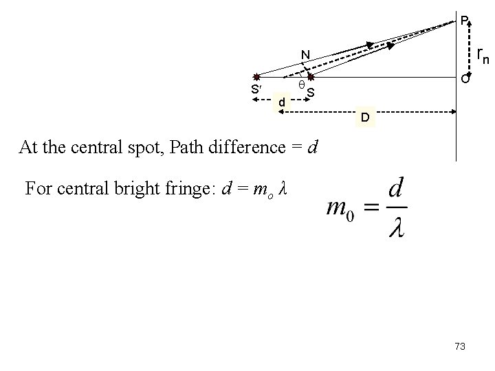 P rn N S q d O S D At the central spot, Path