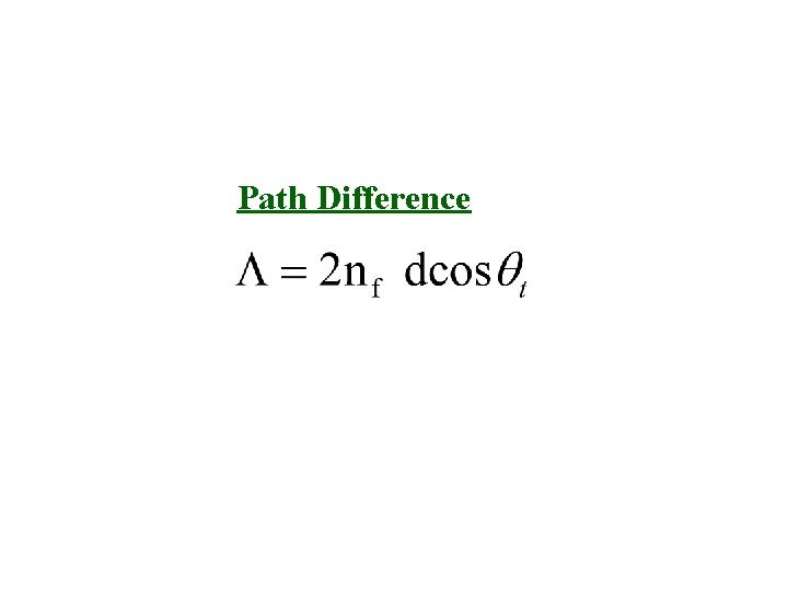 Path Difference 