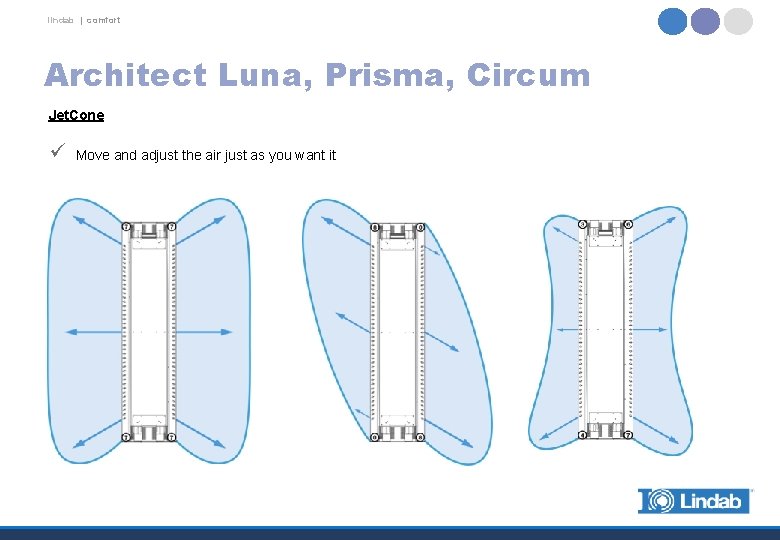 lindab | comfort Architect Luna, Prisma, Circum Jet. Cone ü Move and adjust the