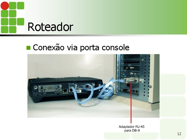 Roteador n Conexão via porta console 12 