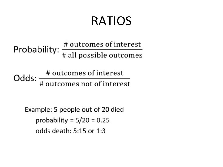 RATIOS • 