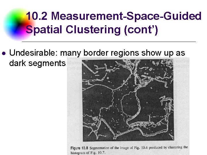 10. 2 Measurement-Space-Guided Spatial Clustering (cont’) l Undesirable: many border regions show up as
