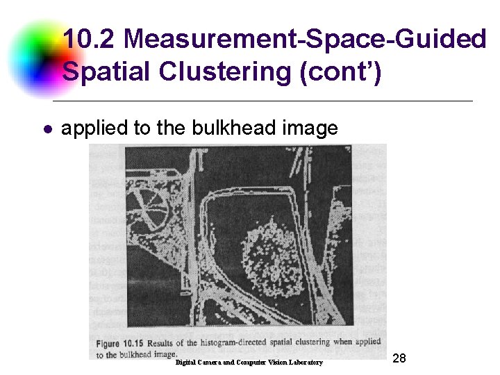 10. 2 Measurement-Space-Guided Spatial Clustering (cont’) l applied to the bulkhead image Digital Camera