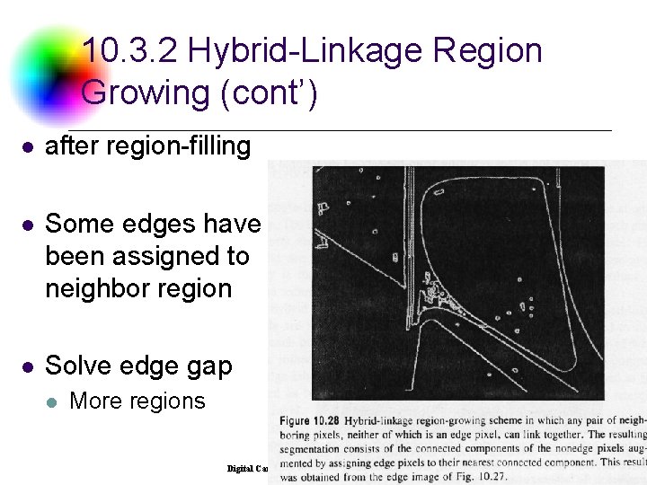10. 3. 2 Hybrid-Linkage Region Growing (cont’) l after region-filling l Some edges have