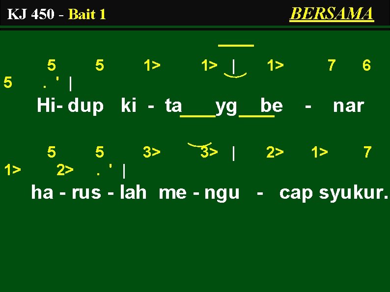 BERSAMA KJ 450 - Bait 1 5 5. ' | 5 1> Hi- dup