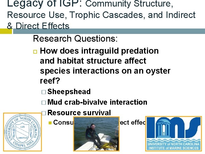 Legacy of IGP: Community Structure, Resource Use, Trophic Cascades, and Indirect & Direct Effects