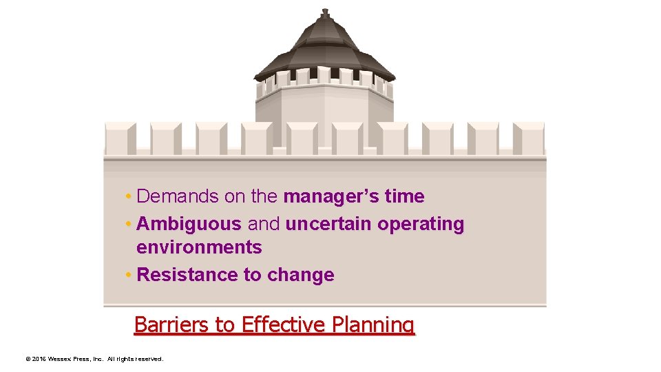  • Demands on the manager’s time • Ambiguous and uncertain operating environments •