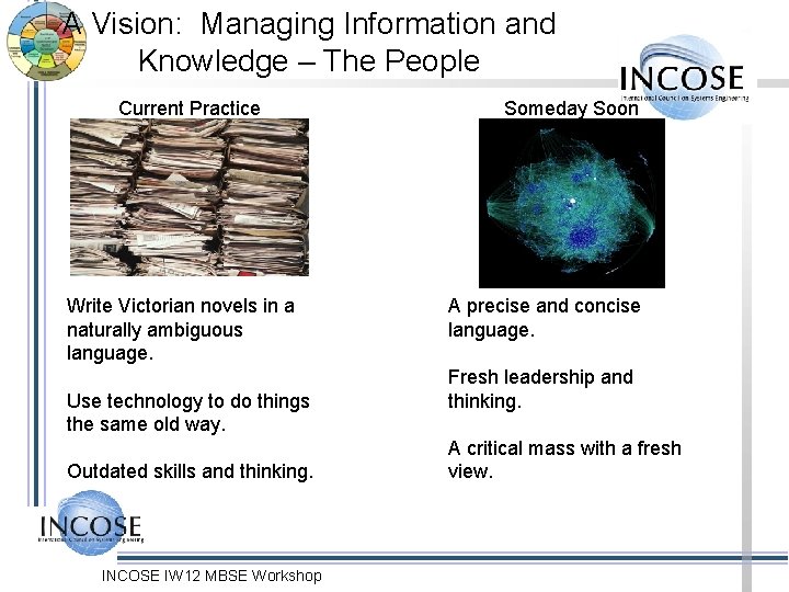 A Vision: Managing Information and Knowledge – The People Current Practice Write Victorian novels