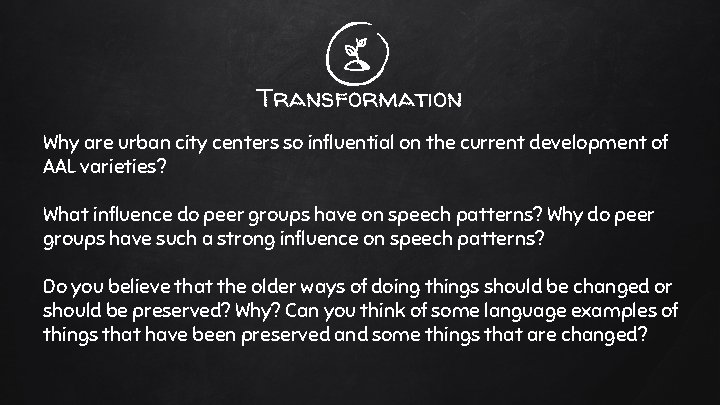 Transformation Why are urban city centers so influential on the current development of AAL