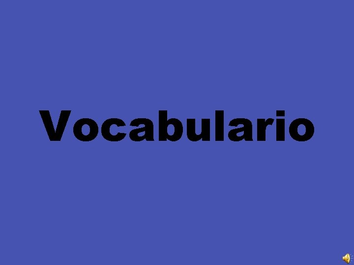 Vocabulario 