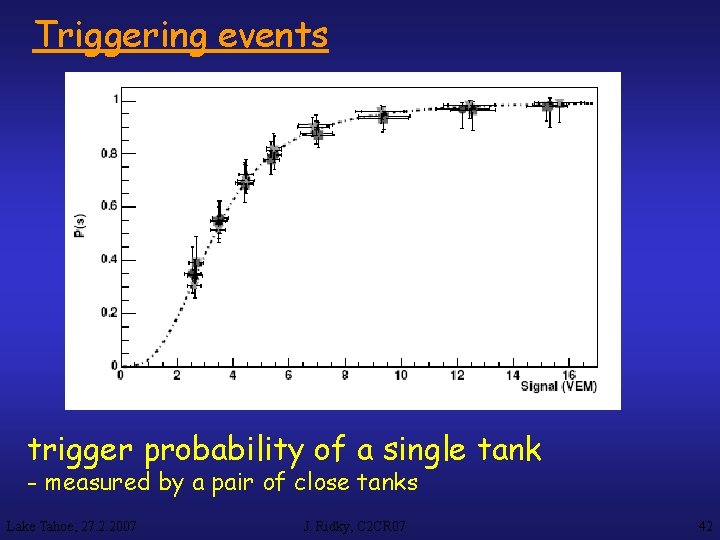 Triggering events trigger probability of a single tank - measured by a pair of