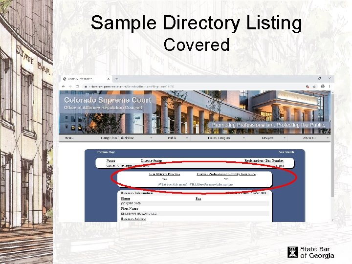 Sample Directory Listing Covered 