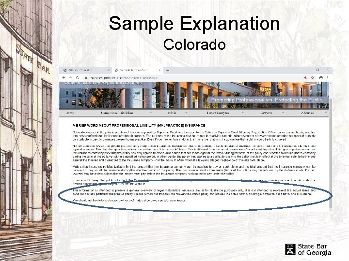 Sample Explanation Colorado 