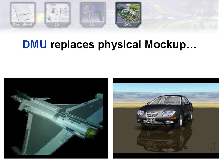 DMU replaces physical Mockup… DMU replaces physical Mockup…