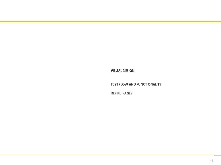 VISUAL DESIGN TEST FLOW AND FUNCTIONALITY REFINE PAGES 11 