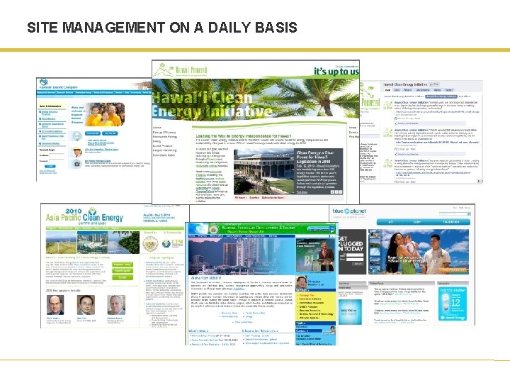 SITE MANAGEMENT ON A DAILY BASIS 