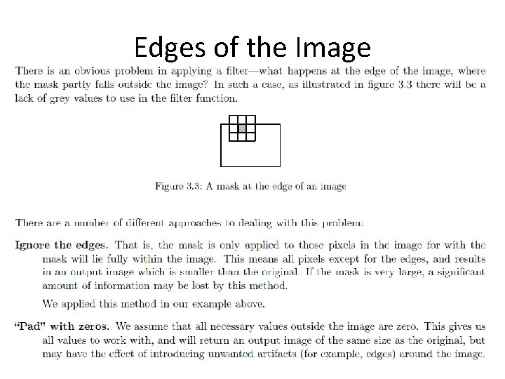 Edges of the Image 