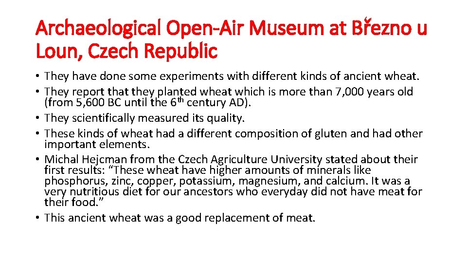 Archaeological Open-Air Museum at Březno u Loun, Czech Republic • They have done some