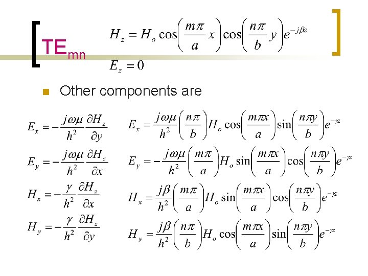 TEmn n Other components are 