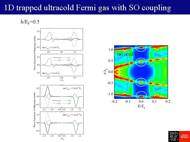 1 D trapped ultracold Fermi gas with SO coupling h/EF=0. 5 