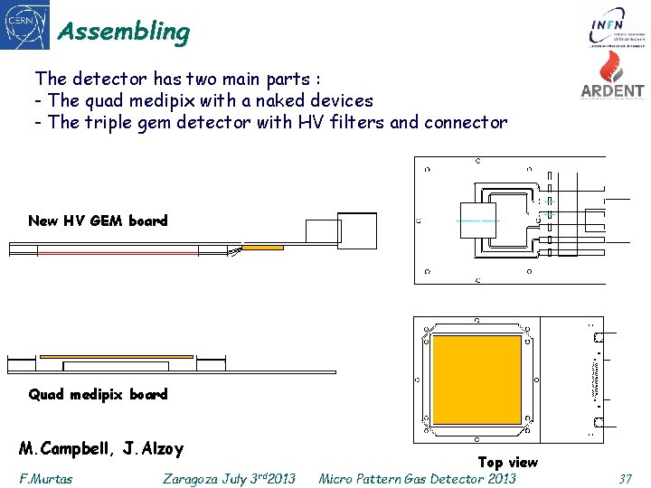 Assembling The detector has two main parts : - The quad medipix with a