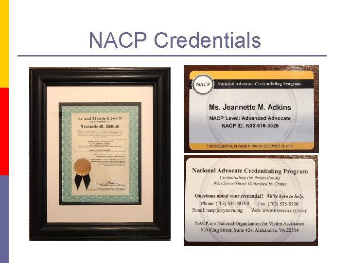 NACP Credentials 