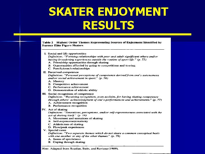 SKATER ENJOYMENT RESULTS 