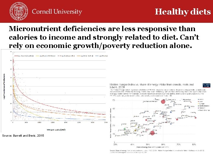 Healthy diets Micronutrient deficiencies are less responsive than calories to income and strongly related