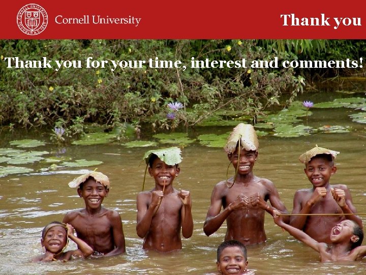 Thank you for your time, interest and comments! 