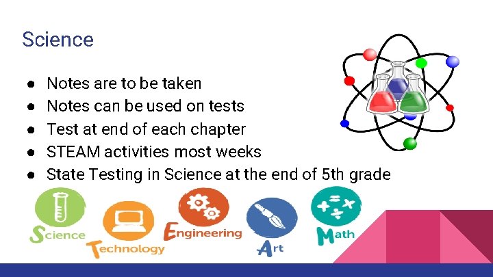 Science ● ● ● Notes are to be taken Notes can be used on