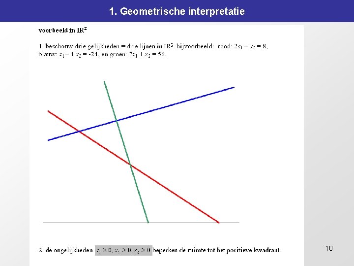 1. Geometrische interpretatie 10 