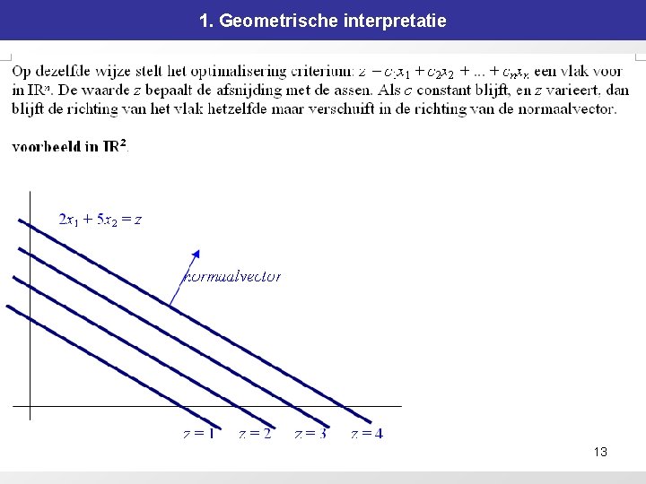 1. Geometrische interpretatie 13 