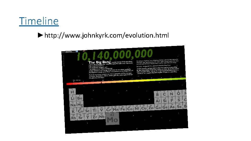 Timeline ►http: //www. johnkyrk. com/evolution. html 