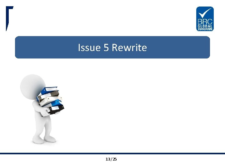 Issue 5 Rewrite 13 BRC /25 Global Standards. Trust in Quality. 